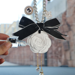 Camellia Car Ornament, Girls Car Interior Decorative Item, Camellia Pendant, Car Air Freshener Aroma Stone Ornament