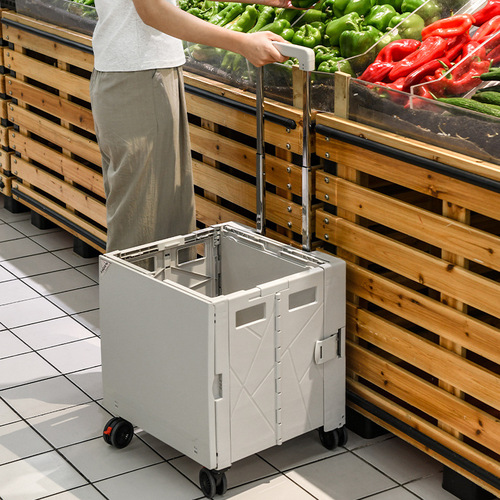 Camping van foldable table pull cart trolley campsite expansion cart stall outdoor small camp car