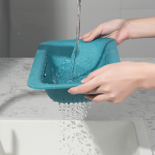 Sink storage rack telescopic drain rack filter sink vegetable drain basket dishwashing rag storage rack kitchen drain rack