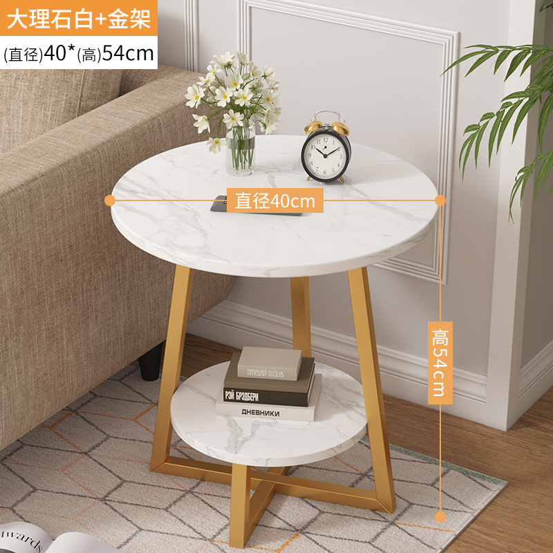 [마블화이트+골드프레임] 40CM-둥근모서리