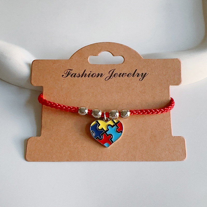 13g Weight Alloy Pendant Material Bracelets Classification rope Chain Material Cord String Chain Type 1 Piece Quantity Daily Occasion Alloy, rope Material Love, Jigsaw, Heart Shape Pattern All Seasons Season Unisex Gender Plating Design Simple Style Style Simple Style Love Jigsaw Heart Shape Alloy Rope Cord String String Bracelets Wholesale 9