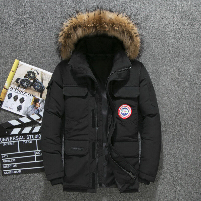 Chaqueta de plumón de invierno 2024 pareja de hombres y mujeres superando el noreste de Ganso grueso frío blanco chaqueta de trabajo hombre