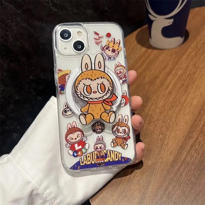 漫画ケーキ labubu 磁気スタンド付き Apple 16promax 携帯電話ケース 1514 ソフト 13 女性 1211|undefined
