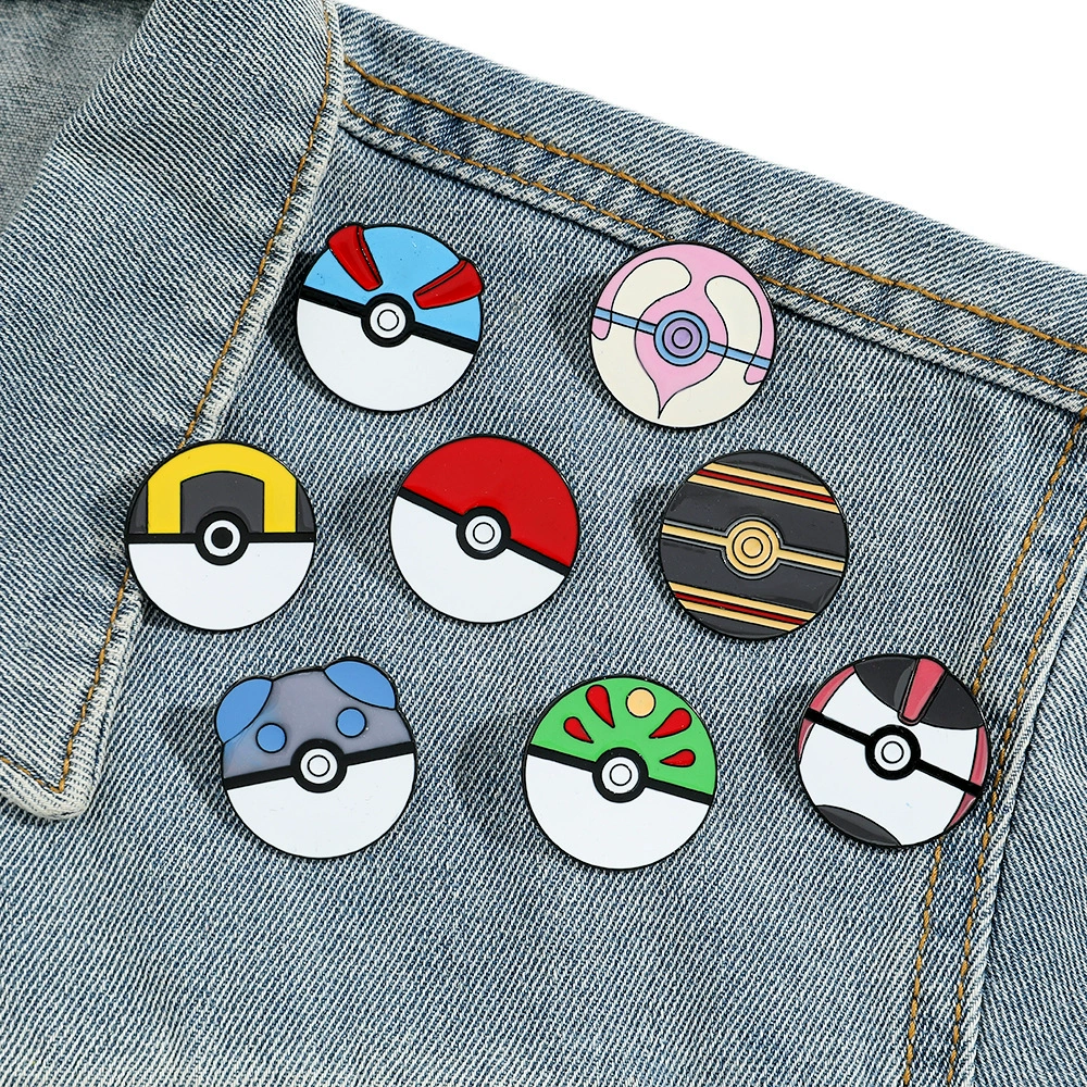 Японский мультфильм аниме Pokemon эльфийский мяч сплав брошь покемон покемон покемон эльф мяч булавка