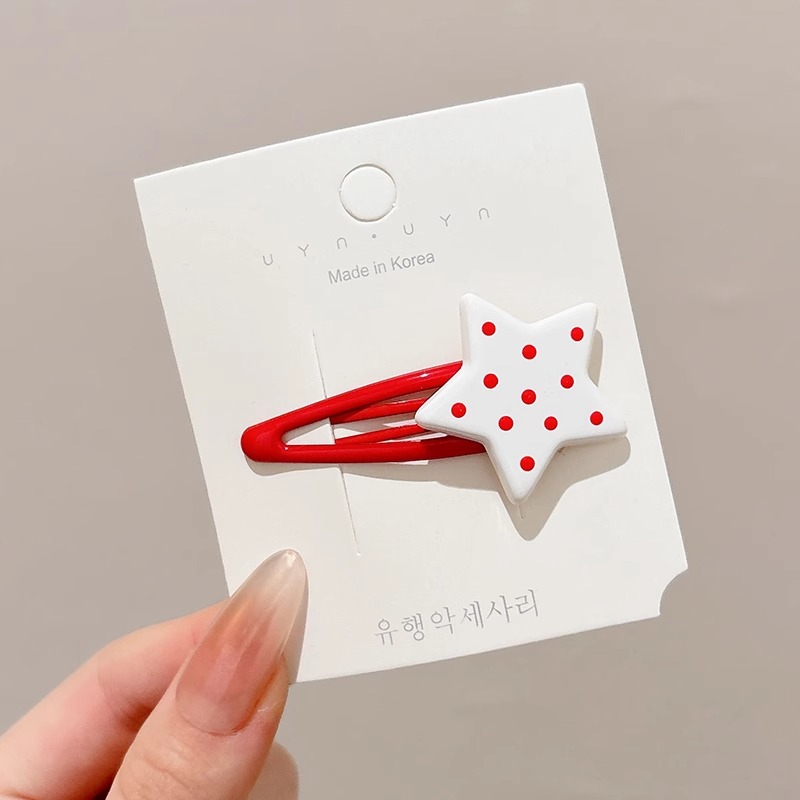 Nuevo clip de punto de onda de dopamina de color adorable cabello de niña frangeo clip lateral clip clip de cabello de estudiantes adornamiento para el cabello