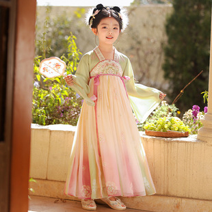 Girls Hanfu Spring Children's Ancient 2025 New Chinese Style Tang Suit Girls Ancient Spring Princess dress