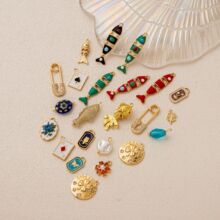 ins�W���p���LС�~��˻�������~�݌�ʯ��18K��ɫ�~�Ʒ���