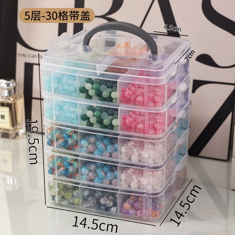 5 layers, 30 compartments with lid