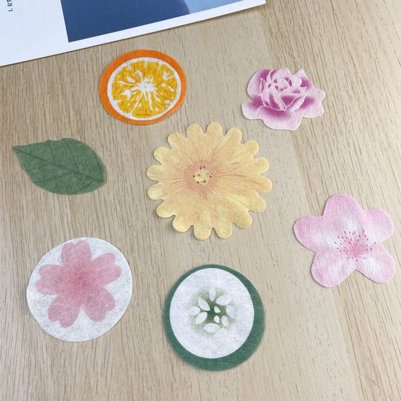 花瓣面膜纸干面膜贴局部湿敷多用一次性面膜纸桃花叶子青瓜洋甘菊