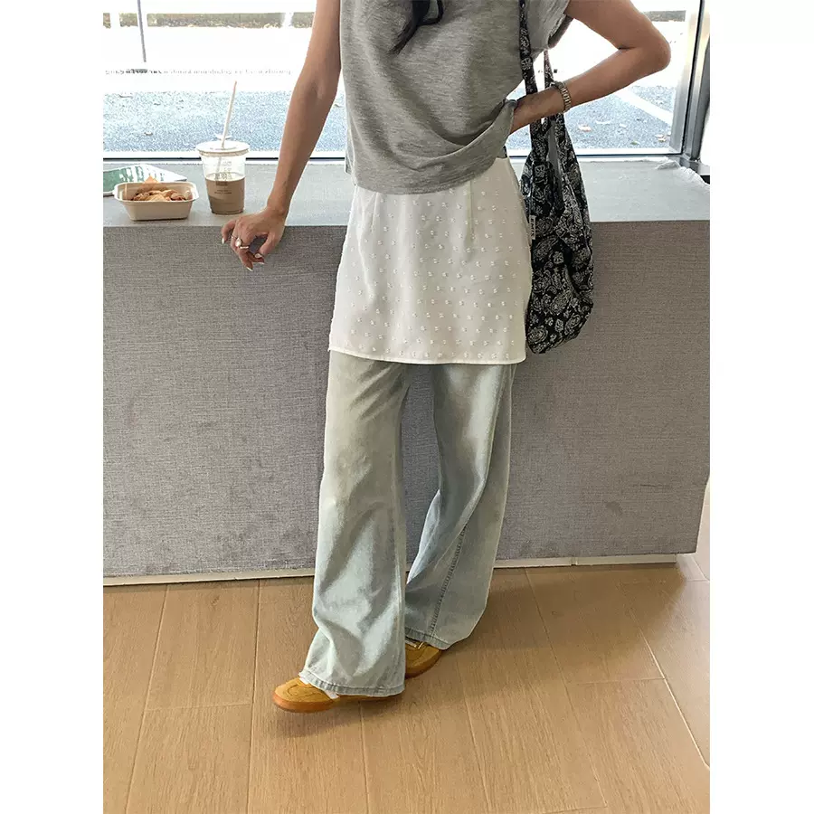 广州黄峥韩版提花面料高级感叠穿短裙女百搭休闲罩裙屁帘520700