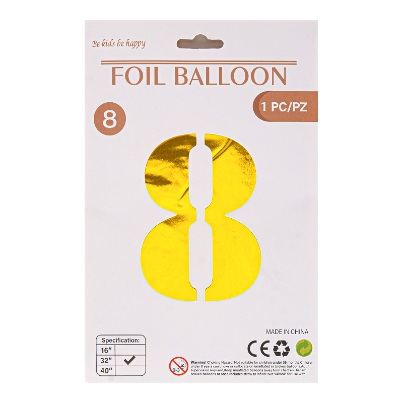 32 pulgadas Tarjeta de papel digital OPP globo de embalaje independiente fiesta de cumpleaños ambiente decorativo globo