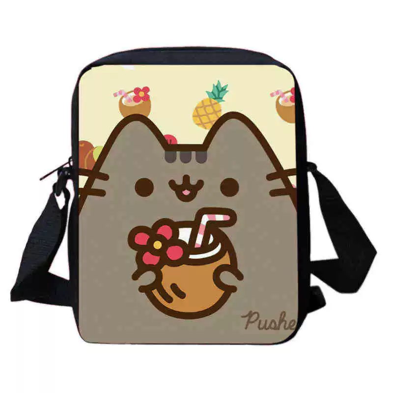 Рюкзак учебный Pusheen Fat Jimao с принтом периферийного типа, через стекло, зарубежная торговля, школьный рюкзак