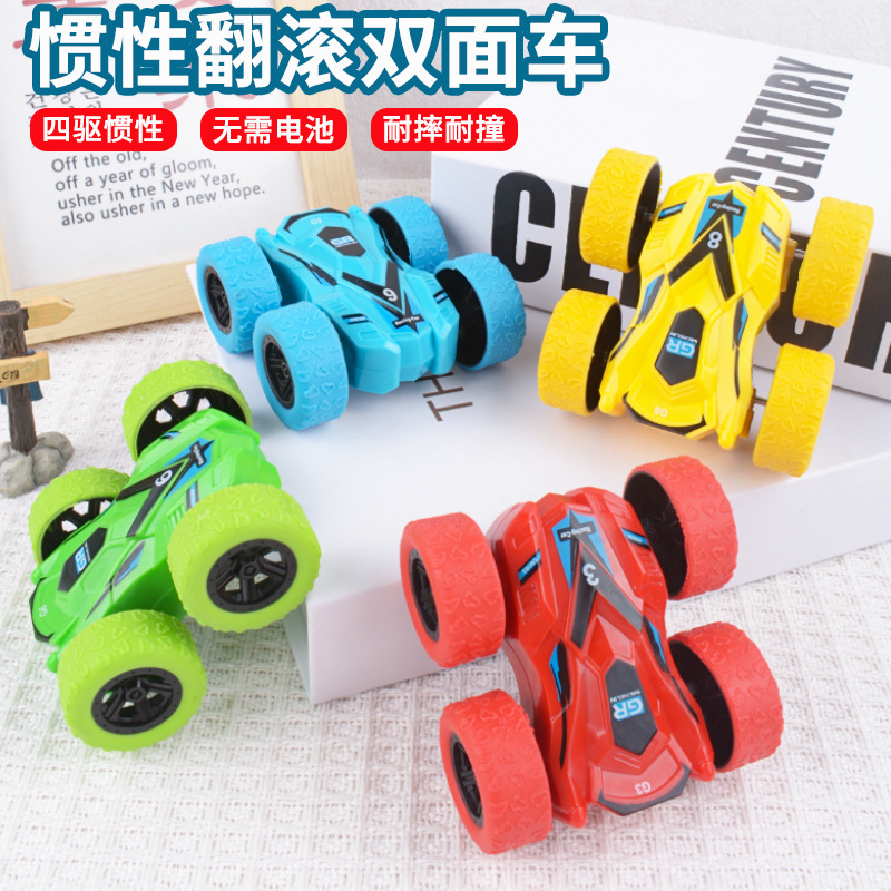Children's four-wheel drive inertial double-sided off-road vehicle simulation off-road boy gift stunt model anti-fall toys wholesale