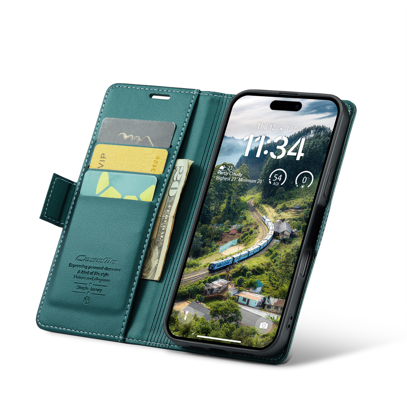 Carcasă telefonică cu aspirație magnetică cu suport pentru card pentru dispozitivele Apple