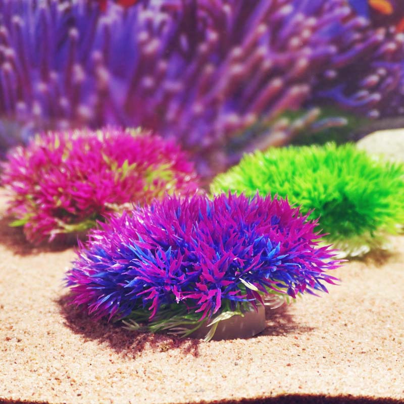 Hierba acuática simulada Hierba plana Hierba acuática falsa Fábrica Venta directa Pecera Decoración Pecera Paisaje Acuario Plástico