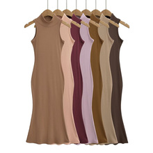 YPFF潮流女装高领鱼尾裙春季新款欧美风性感包臀裙收腰连衣裙长裙