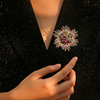 Retro crystal, high-end sophisticated brooch, universal protective underware lapel pin, pin, clothing, accessory