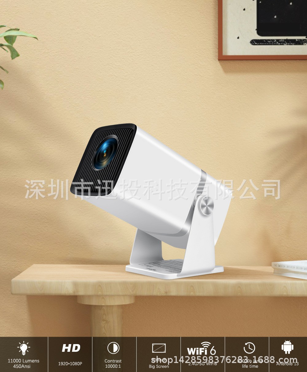 4K Full HD Projektor FHD TD80W Android WiFi 3D Heimkino tragbarer Strahlenprojektor