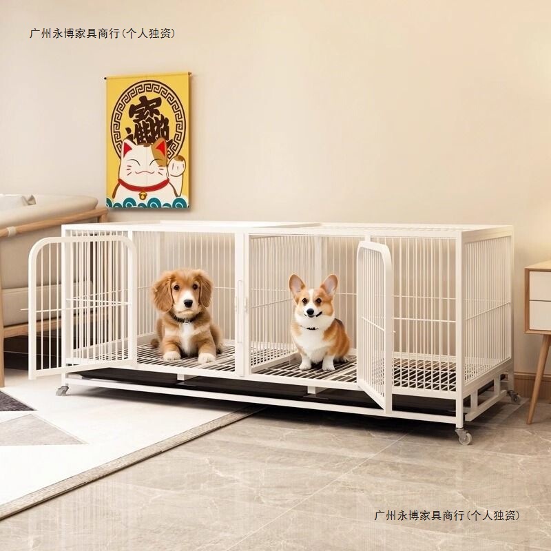 宠物狗笼子中大型犬家用室内分离带厕所边牧金毛比熊狗笼狗窝猫笼|undefined