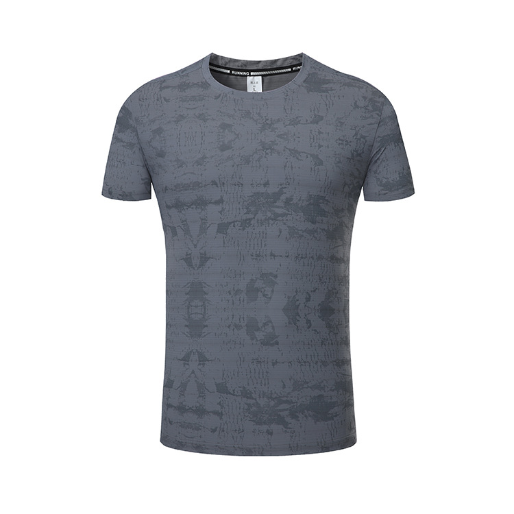 Cross-Border Deportes de los hombres de seda de hielo de secado rápido ropa al aire libre corriendo suelto más tamaño estiramiento de manga corta top en stock al por mayor UA