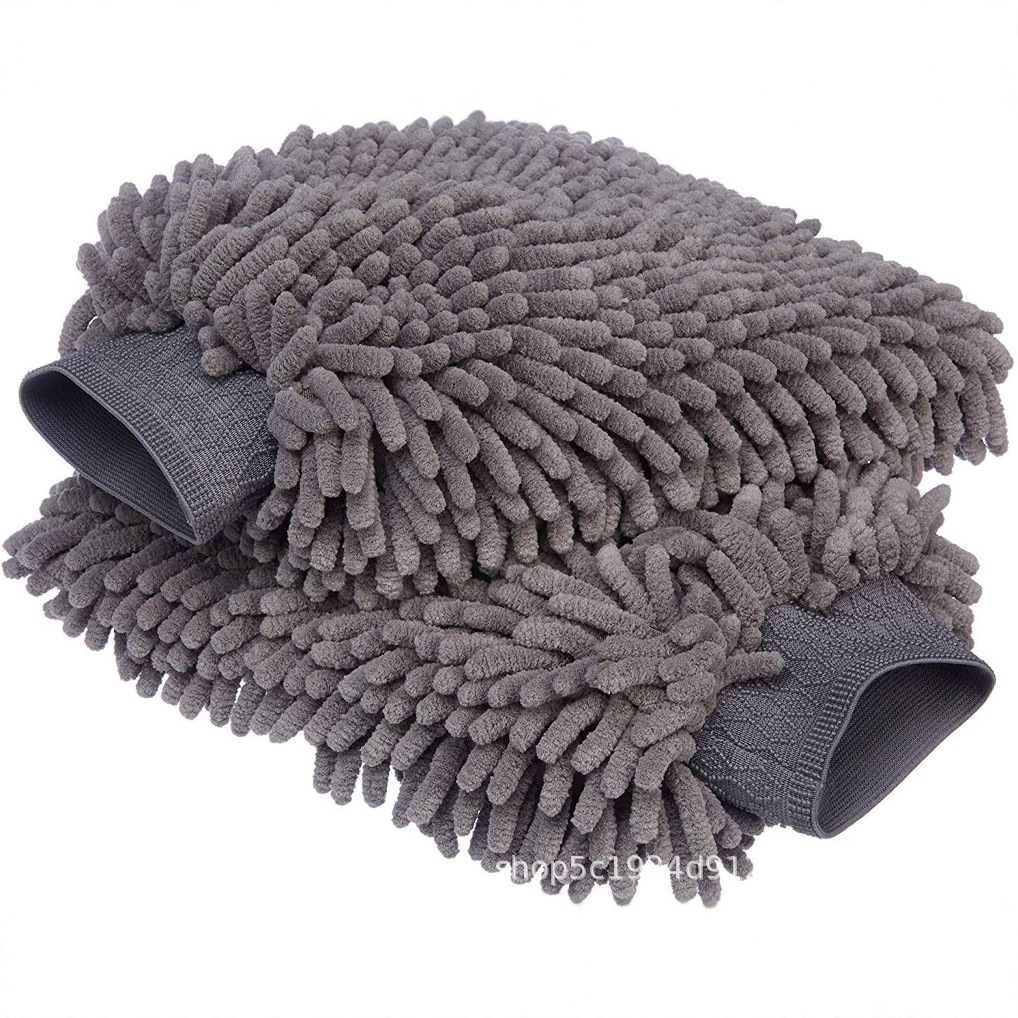 105g Large Size with Lining Encryption Thickened Chenille Fiber Car Wash Care Cleaning Sponge Car Wash Gloves