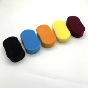 Low-cost treatment of small eight-character car waxing sponge leather interior tire waxing imported fine sponge