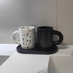 北欧insスタイル陶磁器うがいカップカップル歯磨きカップうがいカップトレー付き陶磁器のインクコップの歯筒