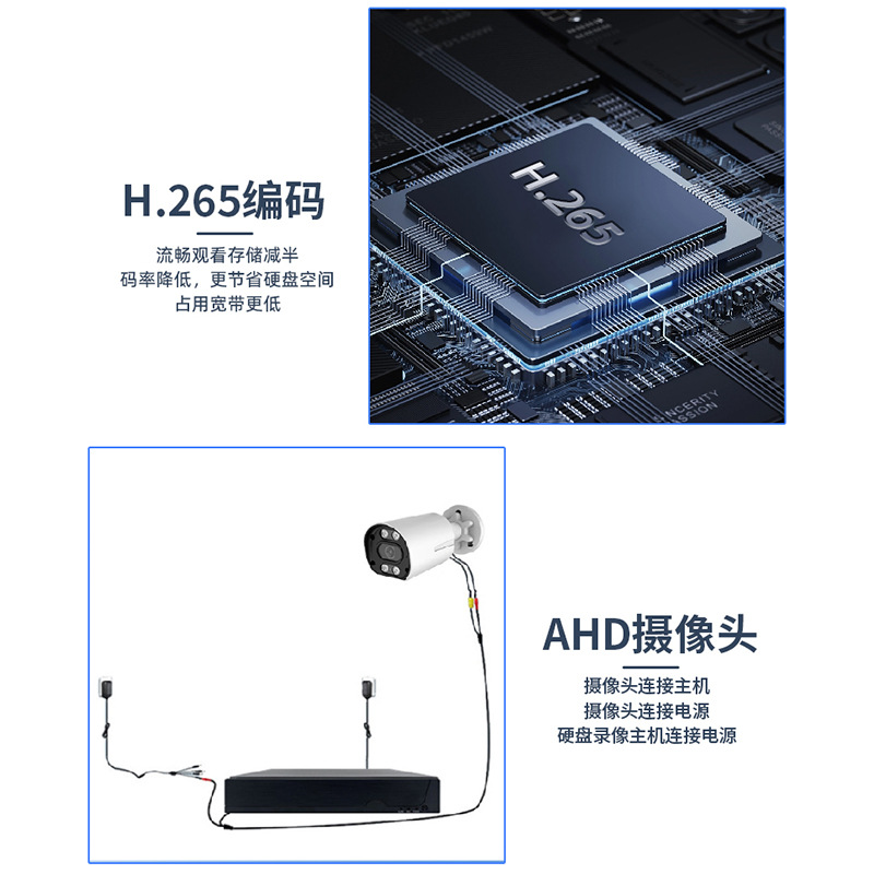 Fábrica al por mayor TVI CVI AHD traje de monitoreo analógico HD Cámara DVR video en tiempo real monitoreo remoto