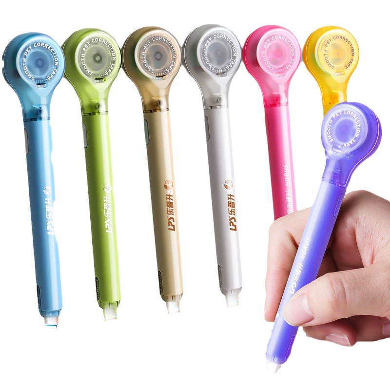 Корректировочная ручка ластик (LPS) refillable, 6 м заправки, многоцветная карманного размера