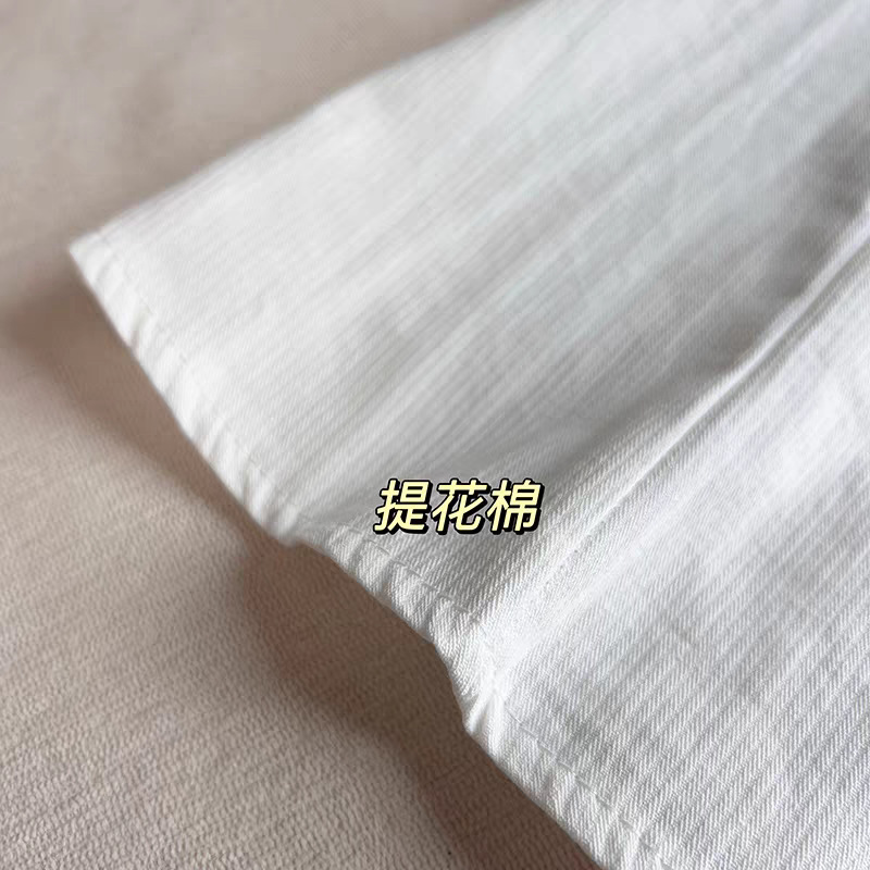 纯棉白色娃娃领泡泡袖衬衣2025夏季新款学院风短袖衬衣小个子上衣|undefined