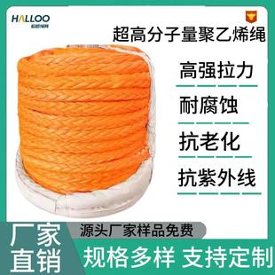 Factory Direct Sales 12-Strand Dipped Wear-Resistant High-Altitude Work Rope Marine Lifting Rope Ultra-High Molecular Weight Polyethylene Rope