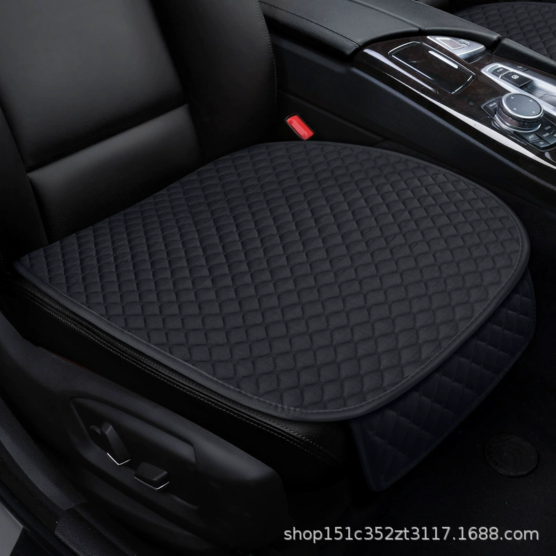 Автомобильная льняная Подушка Four Seasons, маленькая квадратная подушка из трех предметов, 100% чистый лен, комплект из трех предметов, 6-цветная подушка для ягодиц, удобная