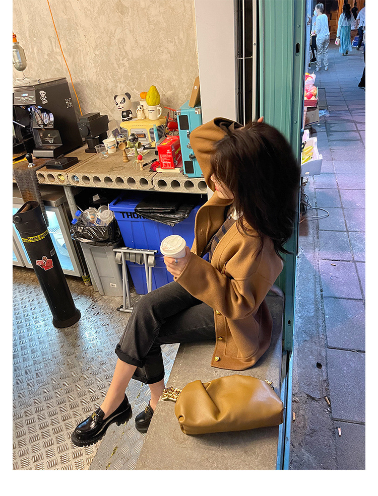 葡萄妈Studiolee英伦风小皮鞋女小金扣圆头一