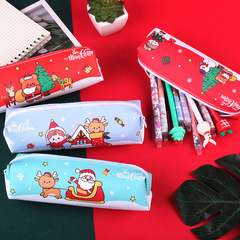 Christmas pencil bag simple large capacity primary school students cute ins children pencil stationery bag kindergarten small gift