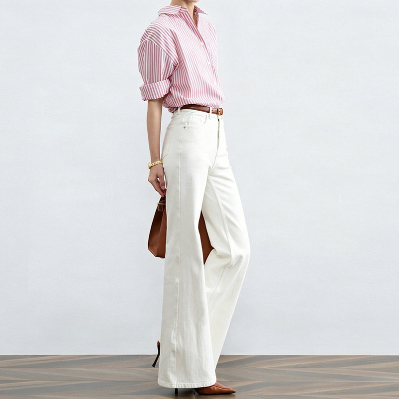 Four-Way Stretch White Flared Jeans for Women, Summer Thin Style, 2026 New High-Waisted Slim Fit Bootcut Pants Four-Way Stretch White Flared Jeans for Women, Summer Thin Style, 2026 New High-Waisted Slim Fit Bootcut Pants
