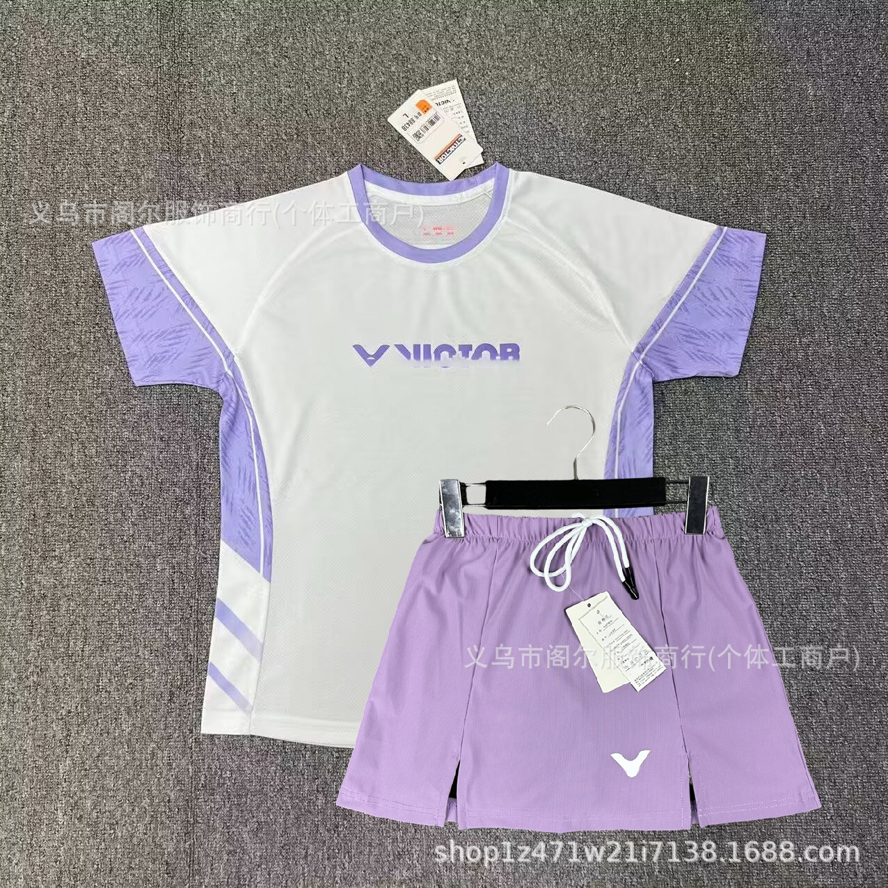 New Victory Badminton Uniform Quick-Drying T-Shirt Men's and Women's Small Flying Sleeve Competition Uniform Top Sports Training Uniform Short Sleeve