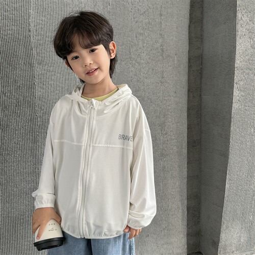 Haimajia 2024 new summer style boys' hooded sun protection clothing, children's Korean style children's clothing, girls' light jackets, trendy