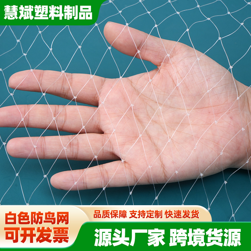白色防鸟网 透明全新料耐用果树园艺种植保护网防鸟网