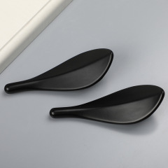 Biyua Leaf-inspired, Unique Black & Gold Handle for Wardrobe Doors—Elegant, Nordic-Style Solid Drawer Cabinet Handles