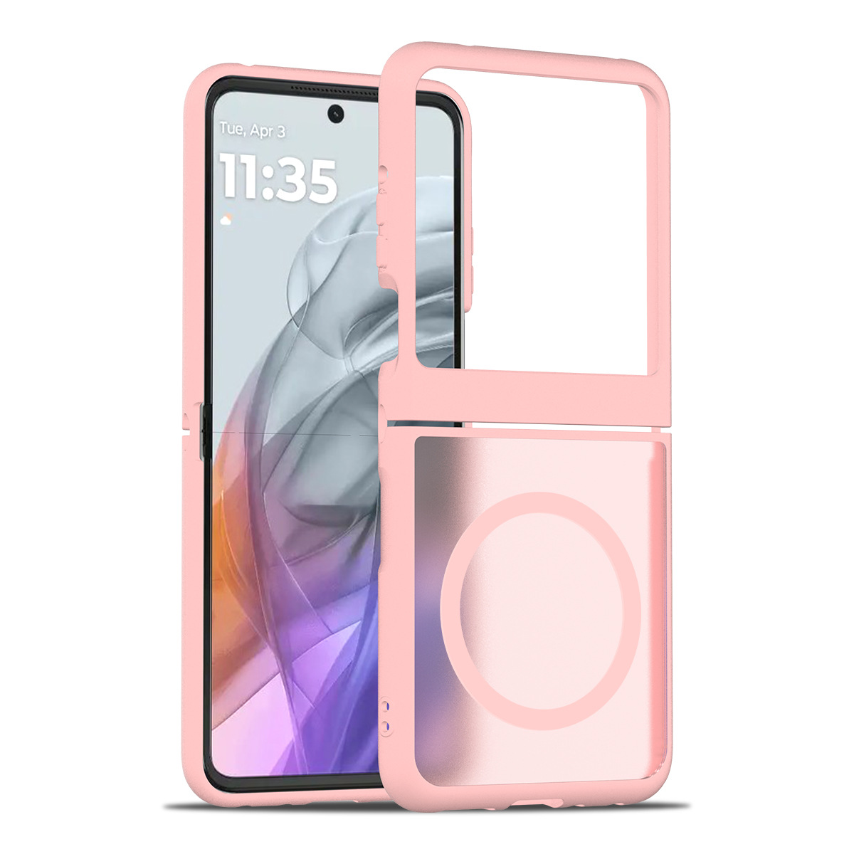 Aplicable Moto Razr 2024 / 2025 Silver Shield Skin 2 - in - 1 Case de teléfono móvil esmerilado anti-caída absorción plegable