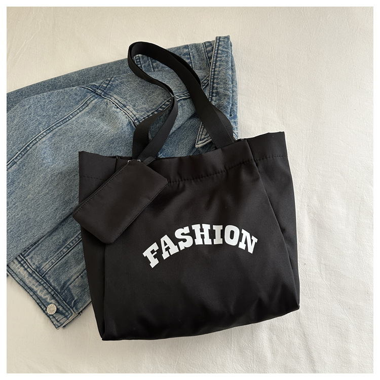 95g Weight Polyester Lining Material Magnetic Buckle Closure Type Double Shoulder Straps Strap Type Canvas Bag Bags Type Daily Occasion Oxford Cloth Material Women's Backpack Backpack Letter Pattern All Seasons Season Women's Gender Basic Style Square Shape Women's Basic Letter Oxford Cloth Shopping Bags 无