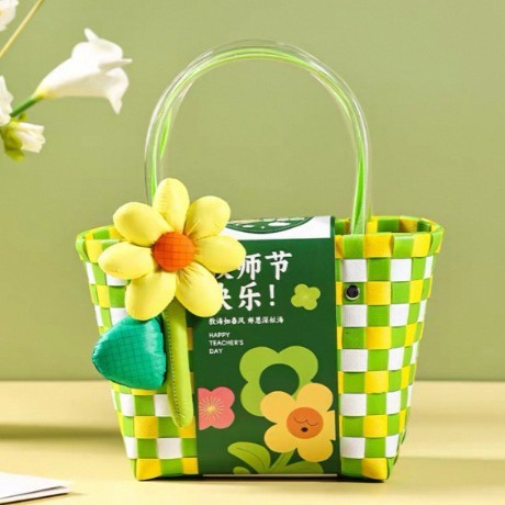 教师节礼物2025新款送女老师手提编织篮伴手礼小礼品支持定.制|undefined