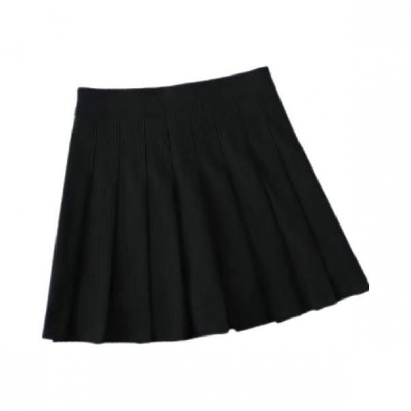 블랙 플리츠 스커트 [안전바지 포함, 가성비 좋고 퀄리티 좋음]