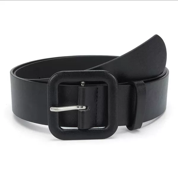 Black buckle, belt