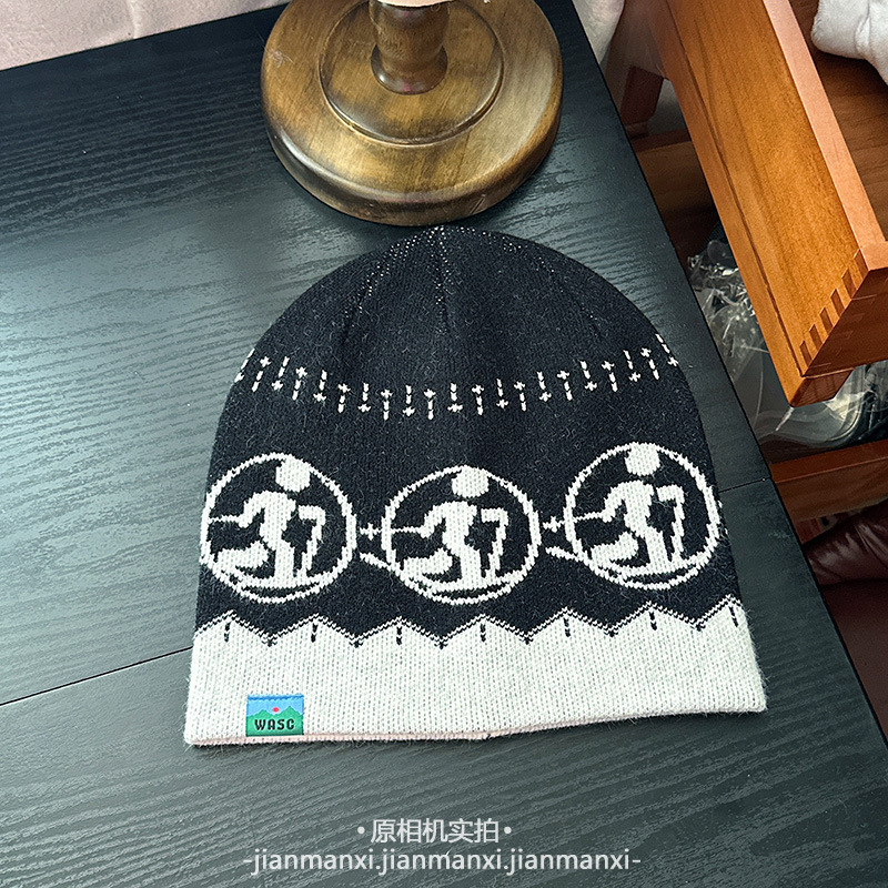 美式街头滑雪嘻哈潮牌针织帽子男女秋冬新款保暖显脸小ins毛线帽|undefined