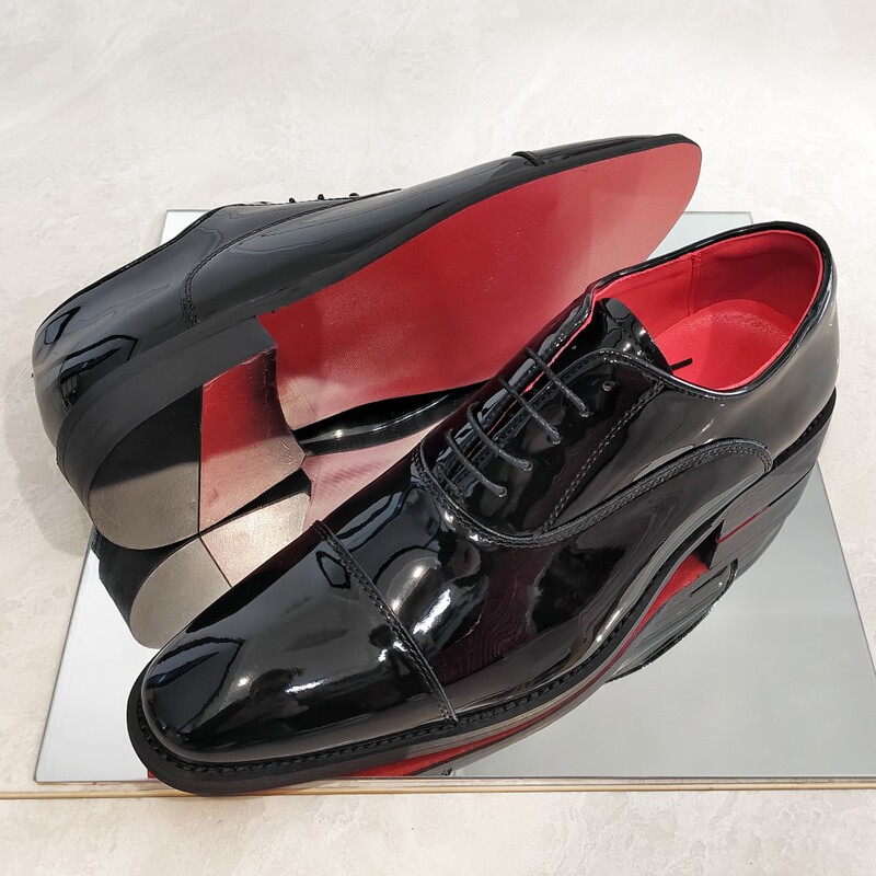 Business Formal Wear Cl Red-Soled Shoes, Lace-Up Wedding Derby Shoes, Men's Patent Leather Large Size Wedding Shoes, Red Carpet Runway Leather Shoes Business Formal Wear Cl Red-Soled Shoes, Lace-Up Wedding Derby Shoes, Men's Patent Leather Large Size Wedding Shoes, Red Carpet Runway Leather Shoes