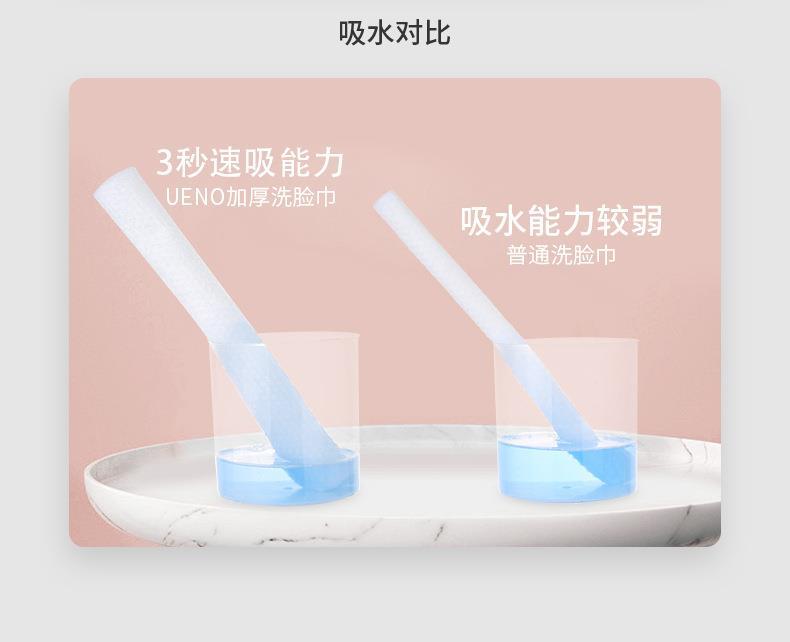 UENO disposable face wash and beauty towel 260 grams large roll 120 sections dry and wet dual-purpose pearl pattern cleansing towel undefined