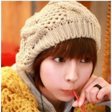 Knitted Beret Hat For Women - Stylish Wool Winter Accessory_voghion.com