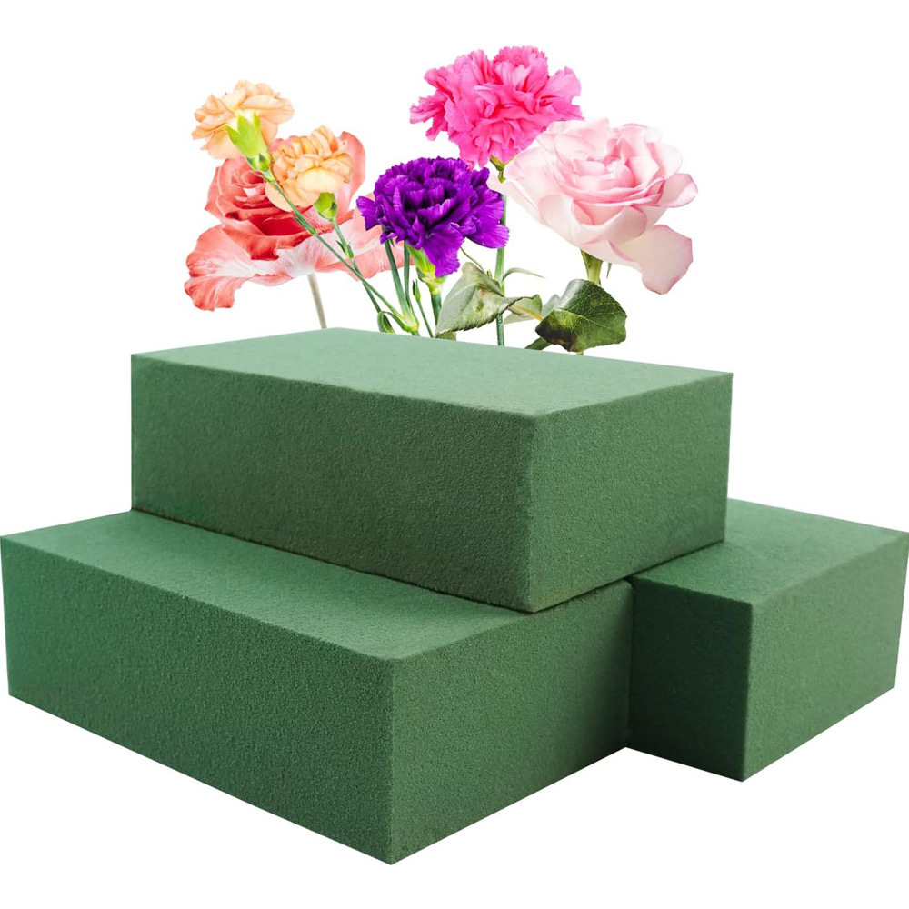 4 bloques de barro de flores secas y húmedas flores perpetuas flores flores flores flores arreglos de flores flores flores diy materiales de relleno de espuma maceta