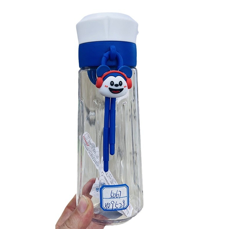 Baijia en línea estudiantes de gran capacidad de lujo ligero portátil creativo portátil con alto valor de la cara exterior de la mujer taza de agua de plástico